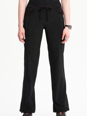 Cherokee Black Drawstring Medical Scrub Pants Women Medium NWT